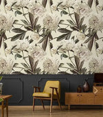 Pastel Oversized Peonies Floral Watercolor Wallpaper