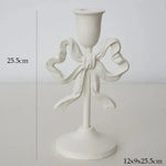 Pink Bow Knot Iron Candlestick Holder - MAIA HOMES