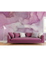 Watercolor Marble Abstract Alcohol Ink Pink White Paint Wall Mural 
