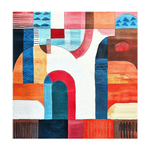Abstract Cityscape Hand Tufted Rug