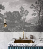 Ancient Riverside Grove Wallpaper