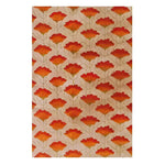 A beautifully designed Balanced Bloom Hand Tufted Area Rug showcasing vibrant orange floral patterns on a soft beige background. This wool rug is perfect for adding warmth and style to any living room. Ideal for those seeking large area rugs, its 8x10 size makes it a standout piece among living room area rugs.