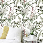 Birds of Paradise Leaves Botanical Wallpaper