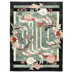 Explore the Blossom Meadow Path Hand Tufted Area Rug, perfect for enhancing your living room decor. This wool rug features a captivating design with floral elements in a blend of soft greens, pinks, and whites, adding elegance to any space. Ideal for those seeking rugs for living room that offer both style and comfort.