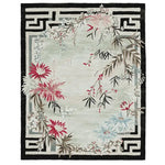 Elegant Blossoms In Bloom Hand Tufted Area Rug featuring a beautiful floral design with pink and blue flowers against a soft backdrop. Ideal for living rooms, this wool rug is perfect for adding a touch of nature to your decor. Available in 8x10 size, it seamlessly blends style and comfort.