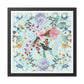 Blue Chinoiserie Flowers and Birds Poster Wall Art - MAIA HOMES