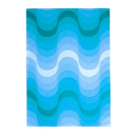 A stunning Blue Ombre Wavy Curve Hand Tufted Wool Rug featuring a captivating gradient of blues in a wavy pattern. Perfect for adding a modern touch to any living space, this area rug is ideal for living rooms, as a living room rug 8x10, or as a stylish addition to your hallway, kitchen, or office.