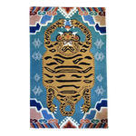 This stunning Blue Oriental Tiger Hand Tufted Wool Rug showcases an intricate tiger design with vibrant colors on a rich blue background. Perfect as a centerpiece in your bedroom or living room, this area rug adds a touch of elegance and warmth. Crafted from high-quality wool, it's ideal for those seeking bedroom area rugs or wool rugs to enhance their home decor.