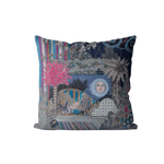 Blue Sun in the City Printed Throw Pillow Cover Blue Cover only