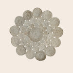 Circles Round Jute Rug - Natural