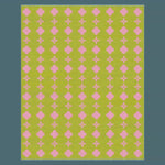 Area Rug - 1001 Clover Stars Hand Tufted Rug in Cyber Lime, perfect large area rug for living room, made from wool, showcasing a vibrant clover pattern.