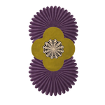 The Daisy Pleated Hand Tufted Wool Rug Runner in Purple showcases a unique and contemporary design. This colorful area rug features an intricate pattern with bold purple pleats and a striking central motif. Perfect for adding a touch of elegance to kitchens, living rooms, bedrooms, or hallways. Ideal as a kitchen runner rug or bathroom runner rug, this wool rug adds warmth and style to any space.