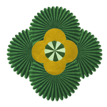 A unique Daisy within Daisy Pleated Hand Tufted Wool Rug, ideal for large area rugs in the bedroom. This round rug features an intricate design with green and yellow hues, perfect as a wool rug to enhance your bedroom decor.