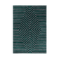 Dark Teal Geometric Hand Tufted Wool Rug - MAIA HOMES