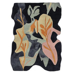 Dusky Forest Whisper Hand Tufted Area Rug featuring an abstract design with earthy tones, perfect for contemporary living rooms. This large wool rug adds a modern touch to any space, ideal for those seeking stylish rugs for living room decor.