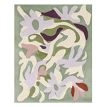 The Echo of Spring Hand Tufted Area Rug showcases a vibrant abstract floral design in pastel and earthy tones. This contemporary rug is perfect for adding a touch of elegance to your living space. Ideal for large living rooms, this 8x10 wool rug combines style and comfort, making it a standout piece among living room rugs.