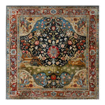 Eternal Blossom Wool Hand Knotted Area Rug featuring an intricate Persian design with vibrant floral patterns. Perfect for enhancing your living room with classic elegance, this 8x10 wool rug brings warmth and style to any space.