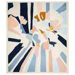 This vibrant Floral Light Surge Hand Tufted Area Rug features a contemporary abstract design with bold splashes of navy, light blue, pink, and orange. Perfect for adding a modern touch to your living room, this 8x10 wool rug combines style and comfort seamlessly.