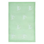 For the Love of Rabbits Hand Tufted Wool Rug - Green