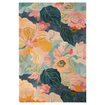 Vibrant Garden Elegance Hand Tufted Wool Rug showcasing a stunning floral design. This area rug, perfect for living rooms, features soft pastel hues and intricate patterns, adding a touch of elegance and warmth to any space.