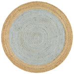 Gray Round Jute Rug 5' x 5' - MAIA HOMES