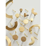 Hammered Brass Geometric Cabinet Drawer Knob A. Brass