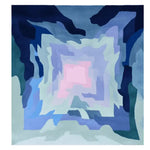 This Iced Prism Hand Tufted Rug is a stunning area rug featuring a contemporary abstract design in shades of blue and pink. Perfect as a square area rug for your living room, this 8x10 wool rug adds a stylish touch to modern interiors.