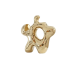 Irregular Organic Shaped Ceramic Vase Large Gold