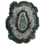 This image showcases a stunning hand-tufted area rug with a layered vein rhythm design, perfect for adding a contemporary touch to any living room. This wool rug features intricate patterns and a rich color palette, making it a standout piece among area rugs for living room spaces.