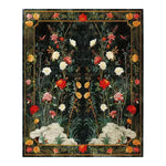 Beautiful Lush Garden Retreat Hand Tufted Area Rug featuring vibrant floral designs with rich colors, perfect for a dining room or bedroom. This wool rug adds elegance to formal dining room settings and cozy warmth to rugs for bedroom decor.