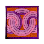 Maia Knotted Circles on Square Hand Tufted Wool Rug - Purple
