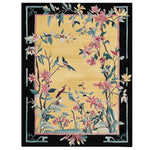 Elegant Meadow Walls Hand Tufted Area Rug featuring a vibrant floral design with birds, perfect for adding a touch of nature to your living space. This wool rug, ideal as an 8x10 living room rug, showcases intricate detailing and a harmonious color palette that enhances any décor. A beautiful addition to your collection of area rugs for living room.