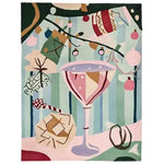 The Merry Mix Sparkle Hand Tufted Rug is a vibrant area rug perfect for adding a pop of color to your living room. Featuring an abstract design with festive elements and a large cocktail glass, this wool rug is ideal for those seeking unique large living room rugs.