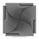 Noir Horizon Illusion Square Hand Tufted Wool Rug