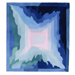 A stunning Ocean Shadow Portal Hand Tufted Area Rug showcasing a contemporary design with a mesmerizing blend of blue and green hues. This wool rug is perfect for adding a modern touch to your living room. Ideal for spaces needing living room rugs 8x10.