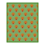 This vibrant area rug features a playful design of orange palm trees against a soothing green background, perfect for adding a touch of nature and warmth to any office space. The tufted wool material ensures a soft and durable surface, making it ideal for large area rugs and a stylish choice for rugs in the office.