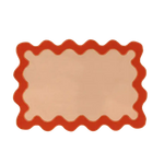 Orange Scallop 100% Linen Placemats