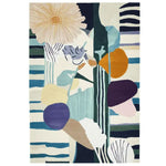Vibrant and colorful Petal Chaos hand tufted area rug featuring an abstract floral design in rich hues. This contemporary wool rug is perfect for adding a splash of color to your living room. Ideal as a centerpiece among rugs for living rooms, it combines artistic flair with the soft, durable texture of a wool rug.
