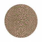 Pink and Gold Leopard Print Hand Tufted Wool Rug - MAIA HOMES