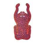 The Pink Leopard Yogi Accent Wool Rug, an eye-catching area rug perfect for adding a bold statement to your living room. This vintage rug features a whimsical pink leopard design, ideal for those seeking unique living room rugs in an 8x10 size. Made from high-quality wool, this large area rug offers both style and comfort.