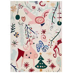 Vibrant and whimsical Reindeer Play Parade Hand Tufted Area Rug featuring playful reindeer and festive motifs. Perfect for adding a touch of holiday cheer to your living room, this wool rug brings warmth and style to any space. Ideal for those seeking unique area rugs for living room decor.