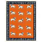 The Roaring Parade Hand-Tufted Rug is a striking piece that brings the majesty of wildlife into your home decor. This rug features a procession of majestic lions in ivory and navy, set against a neutral background, creating a bold and elegant statement piece