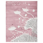 This Soft Coral Bloom Hand Tufted Rug is a beautiful contemporary area rug featuring a delicate abstract floral pattern on a pink background. Ideal for living rooms, this wool rug adds a touch of elegance and warmth to any space. Perfectly sized for living room rugs 8x10, it effortlessly enhances your decor with modern charm.