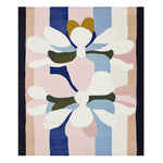 A stunning area rug featuring a contemporary design with abstract floral patterns in soft hues of pink, blue, and green, perfect for adding a modern touch to your living room. This hand-tufted wool rug brings elegance and style, making it an ideal choice for those seeking quality rugs for living room spaces.