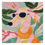 Sunglass Safari Pup Hand Tufted Rug