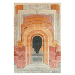 The Temple Gate Hand Tufted Rug is a stunning area rug ideal for large living rooms. This contemporary rug features an intricate design with warm earth tones, perfect for adding elegance to any space. Made from high-quality wool, it's a durable and stylish choice for those seeking area rugs for living rooms.