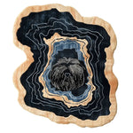The Unexpected Pup Hand Tufted Wool Rug features an artistic and contemporary design, perfect for adding a playful touch to any living space. This area rug displays an abstract pattern with shades of black, blue, and tan, resembling a stylized dog's face. Ideal for living room rugs 8x10, this wool rug brings a unique and modern flair to your home decor.