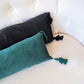 Extra Skinny Lumbar Pillow with Tassels - Pink - MAIA HOMES