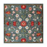 This Vintage Floral Delight Hand Tufted Wool Rug is an exquisite square area rug, perfect for adding charm to your living room. Featuring a vibrant floral pattern in shades of red, pink, and white on a rich blue background, this large area rug is both elegant and durable. Ideal for those seeking living room rugs 8x10, this wool rug provides a cozy and stylish touch to any space.