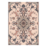 This elegant Vintage Manor Hand Tufted Area Rug features an intricate Persian design with soft, earthy tones of beige, navy, and blush. Perfect for enhancing the charm of dining rooms, bedrooms, or formal settings, this wool rug offers a vintage touch to any space.